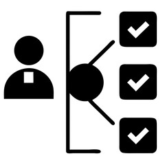 silhouette survey result icon vector silhouette