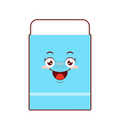 eraser playful face cartoon cute