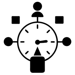 silhouette survey timer icon vector silhouette