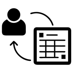 silhouette tax return icon vector silhouette