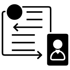 silhouette transaction record icon vector silhouette
