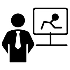 silhouette vector corporate training icon vector silhouette