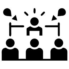 social event icon vector silhouette
