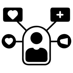 social media icon vector silhouette