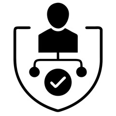 trust icon vector silhouette
