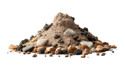 Pile of Gravel and Sand: A captivating macro shot of a diverse assortment of pebbles and sand in an earthy pile. The image exudes a textured surface that invites tactile exploration.
