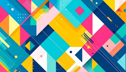 Vibrant geometric abstract pattern
