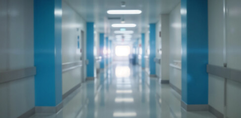 blur hospital corridor in hospital