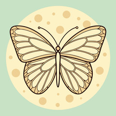 3d icon of detailed illustration of a butterfly with ornate wings