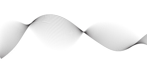 Elegant abstract black and white wave background with smooth flowing lines and modern minimalistic design. Ideal for technology, business, presentations, or creative digital art projects.