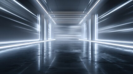 Obraz premium Neon corridor design