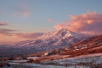sunset in the mountains