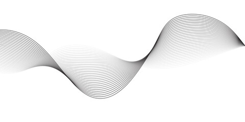 Elegant abstract black and white wave background with smooth flowing lines and modern minimalistic design. Ideal for technology, business, presentations, or creative digital art projects.