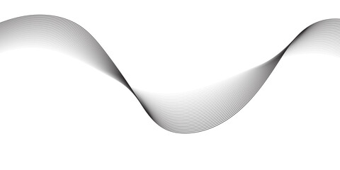 Elegant abstract black and white wave background with smooth flowing lines and modern minimalistic design. Ideal for technology, business, presentations, or creative digital art projects.