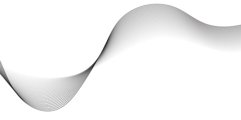 Elegant abstract black and white wave background with smooth flowing lines and modern minimalistic design. Ideal for technology, business, presentations, or creative digital art projects.