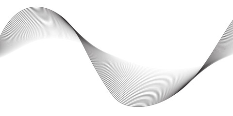 Elegant abstract black and white wave background with smooth flowing lines and modern minimalistic design. Ideal for technology, business, presentations, or creative digital art projects.
