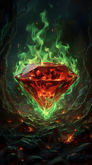 abstract fractal background with space