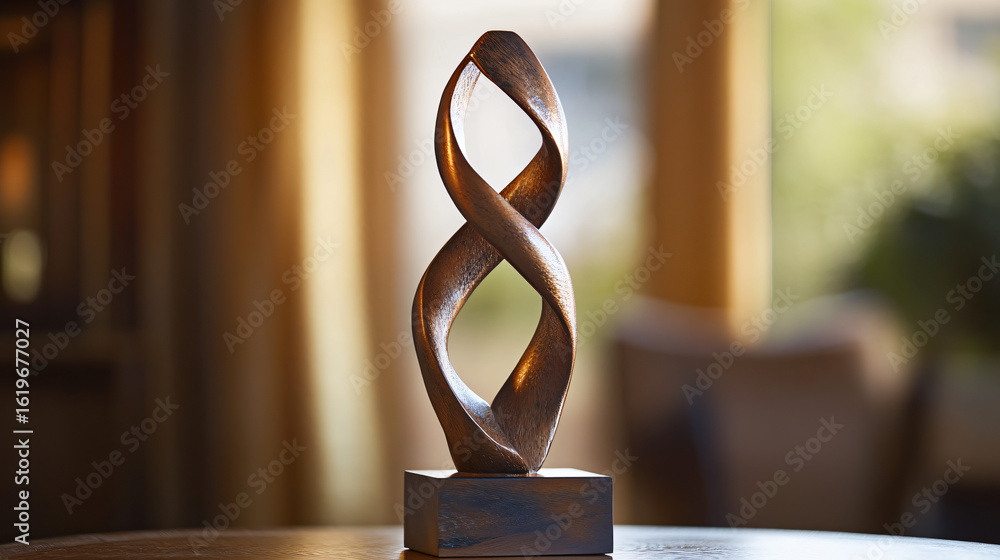 Poster exquisite sculpture displayed on a table adding artistic touch to the surrounding home decor element