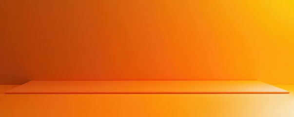 Empty orange studio platform