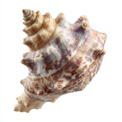 A detailed close-up image of a spiral seashell