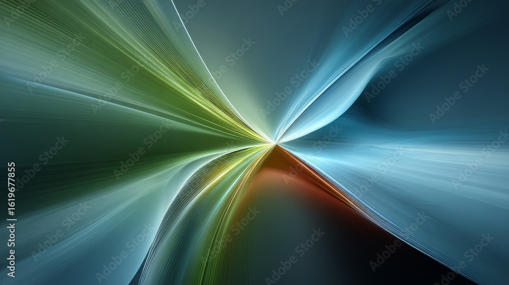 Poster abstract dynamic light streaks with colorful gradients in motion