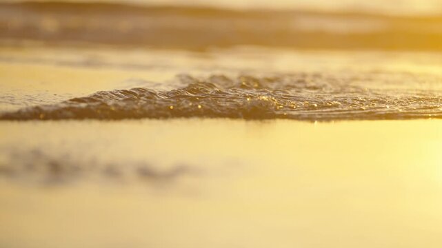 Close up of waves rising with the tide