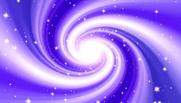 Abstract swirling spiral of vibrant purple and white