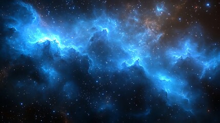 Detailed view of a vibrant nebula in deep space.