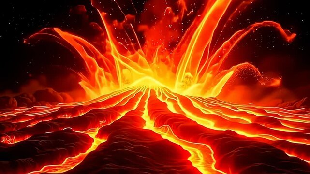 adenine spellbinding landscape rises a adenine lively lava explosion burst curl configuration emerges, glow active cherry and golden hues, remindful of an preternatural spectacle; twisting
