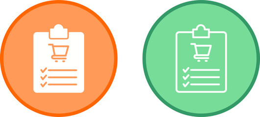 Shopping List Vector Icon