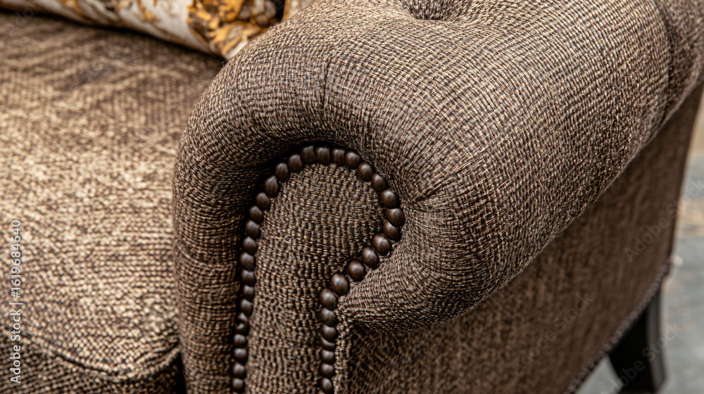 Aufkleber cozy chair adorned with a soft pillow creating a comfortable spot for relaxation and reading