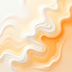 Flux Dev Abstract Fluid Art with Soft White and Vibrant Orange