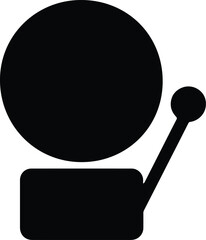 Silhouette school bell icon symbol notification vector Illustrator