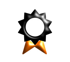 gold star award with ribbon