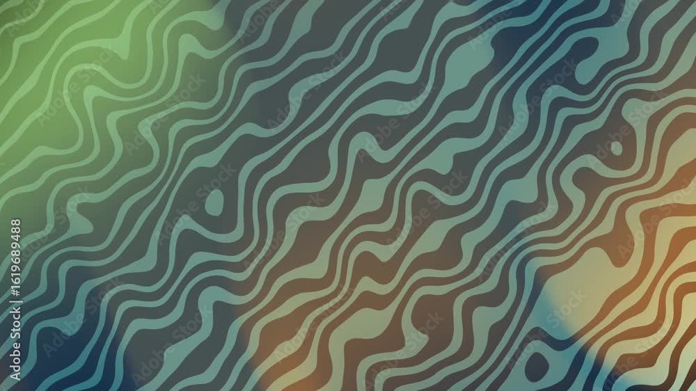 Aufkleber navy copper shine abstract wavy lines on a gradient background creating a flowing pattern for modern