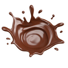 Chocolate splash in motion, creative liquid flow concept, dynamic swirl element