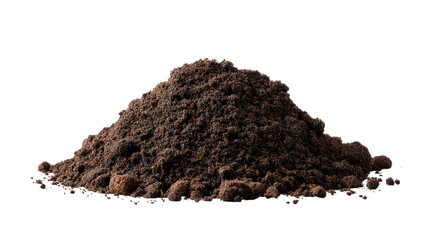 Fertile Earth: A textured heap of dark, rich soil, promising growth and nourishment, ready for planting and cultivation.