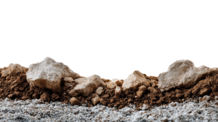 Soil and Rock layers: A detailed cross-section showcases layers of soil and rock, revealing the intricate composition of earth and its natural materials.
