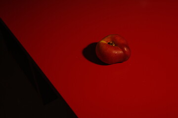 red flat peach