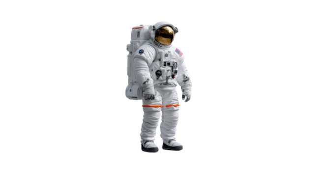 Astronaut in Space Suit: An astronaut stands confidently in a spacesuit, ready to embark on a journey to the stars, representing exploration, discovery, and human potential.