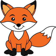 Obraz premium cute smiling fox