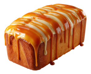 Caramel-drizzled loaf cake