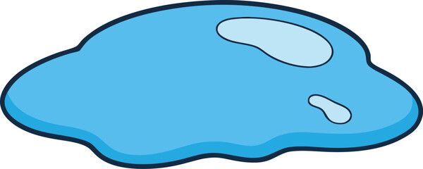Naklejka premium frozen puddle icon on transparent background
