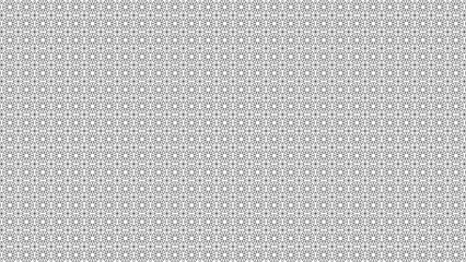 Intricate geometric pattern with repeating floral and star shapes in a dense monochromatic design