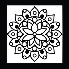 Black and White Mandala Design Collection