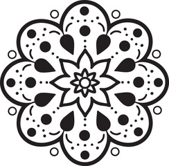Black and White Mandala Design Collection