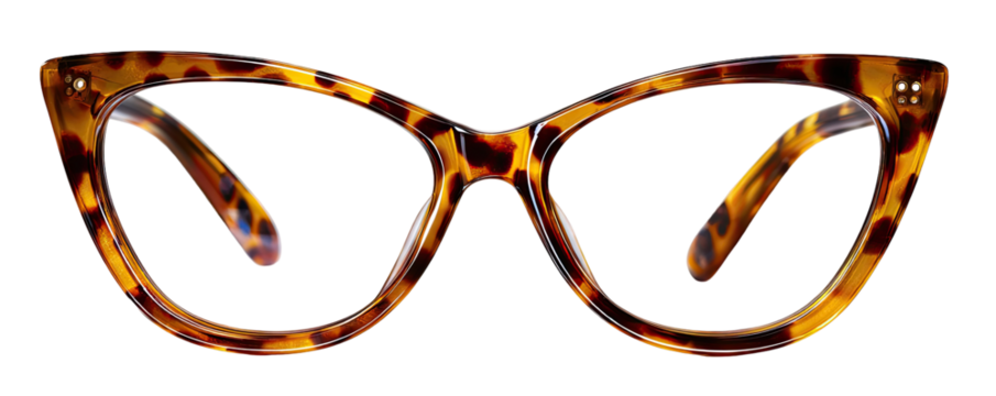 Stylish tortoiseshell cat-eye eyeglasses