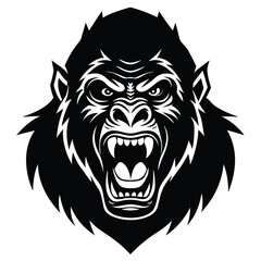 Obraz premium chimpanzee head tattoo