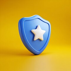 Blue Shield with White Star