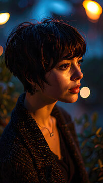 Portrait of a Woman with Intense Expression 